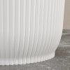Outsunny Set of 3 Plastic Round Plant Pots Outdoor 22cm, Garden Planters, Flower Pots for Garden Decoration, Patios, Indoor, Outdoor, Home, White