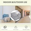 PawHut Tortoise House, Wooden Tortoise Enclosure Small Reptile House with Mesh Roof, Removable Side Panel, for Indoor - Grey