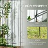 Outsunny Decorative Garden Fencing, 8PCs 44in x 12.5ft Outdoor Picket Fence Panels, Rustproof Metal Wire Landscape Flower Bed Border Edging, Black