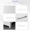 kleankin Tall Bathroom Storage Cabinet with 3 Tier Shelf, Cupboard, Drawer, Door, Freestanding Linen Tower, Slim Side Organizer, White