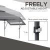 Outsunny 3 x 3(m) Pop Up Gazebo with Extend Dual Awnings, 1 Person Easy up Marquee Party Tent with 1-Button Push, Double Roof, Wheeled Bag, Sandbags, Height Adjustable Instant Shelter, Grey