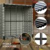 Outsunny Outdoor Coffee Table, PE Rattan Side Table with Tempered Glass Top, Wicker Square Garden Coffee Table End Table with Steel Frame for Patio, Balcony, 60 x 62 x 38cm, Light Grey