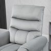 HOMCOM Recliner Electric Power Lift Chair for Elderly with 8 Vibration Massage Points, Upholstered Reclining Chair with Remote Controls, Side Pockets, Grey