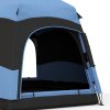 Outsunny Double Layer Pop Up Tent with Rainfly, Hexagon 4 Man Dome Tent, Portable Camping Shelter with Sewn-in Groundsheet and Carry Bag, for Festival Backpacking Road Trips, Blue