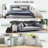 HOMCOM Bedside Table Set of 2, Bedside Cabinet with 3 Drawers, Modern Sofa Side Table, Nightstand for Bedroom, 40x30x64cm, White