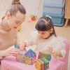 HOMCOM Kids Armchair Toddler Sofa Children's Chair, 2 in 1 Kids Table Chair Set with Wooden Frame, for 3 Years Old Girls Pink