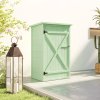 Outsunny Wooden Small Shed, Garden Storage Shed with Shelves and Bolt Latch, 75L x 56W x115H cm, Green