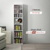 HOMCOM 260 CD/120 DVD Storage Unit, Blu-ray Media Storage Shelf with 9 Compartments and 6 Adjustable Shelves, CD Tower for Living Room, Bedroom, Office