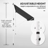 Outsunny Balcony 3 x 1.5m Manual Adjustable Awning, DIY Patio Clamp Awning Canopy, Retractable Shade Shelter Easy to Move for Balcony, Black