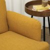 HOMCOM 2 Seater Sofa, Small Sofa Couch with 21cm Thick Padding and Wood Legs, Modern Velvet Feel Fabric Loveseat for Living Room, Bedroom, Home Office