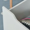 HOMCOM Kids Bookshelf with Storage Drawer, Children's Bookcase with Wheels, Toy Organiser for Bedroom, Playroom - Grey