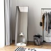 HOMCOM Full Length Dressing Mirror, Floor Standing or Wall Hanging, Aluminium Alloy Framed Full Body Mirror for Bedroom, Living Room, 50 x 161.5cm, Black