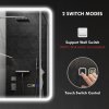 HOMCOM  Backlit Illuminated Bathroom Mirror with LED Lights and Bluetooth, Wall Mounted Vanity Mirror with 3 Colours Dimmable, Anti-Fog, Memory Function, Touch Switch, IP44