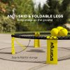 SPORTNOW Spike Ball Set, Mini Beach Games Set with Net, 3 Balls and Ball Pump, Portable with Carrying Bag for Outdoor Team Sports, Yellow