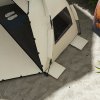 Outsunny Pop Up Tent Beach Tent for 2-3 Person, UPF15+ Easy Set Up Sun Shelter with Extended Floor, Sandbags, Mesh Windows and Carry Bag, Khaki
