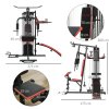 SPORTNOW Multi Gym Workout Station All-in-One Home Gym Equipment with 65kg Weight Stack, Sit Up Bench, Push Up Stand, Dip Station, for Home Gym Full Body Strength Training