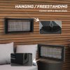 HOMCOM Powerful Fly Zapper with Infrared Light, Hanging/ Freestanding 8W Insect Mosquito Bug Zapper, Fly Killer for Indoor Use, Black