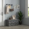 HOMCOM Shoe Bench with Seat, Shoe Storage Bench with Cushion and 6 Fabric Drawers for Entryway, Hallway, Living Room, Bedroom