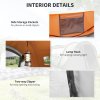 Outsunny 4 Person Pop-up Camping Tent Family Tent with Ground Sheet, 4 Windows and Portable Carry Bag for Beach Outdoor Trip