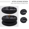 Outsunny Pop up Canopy Weight Set of 4, Heavy Duty Sand Fillable Tent Leg Weights for Marquee Party Tent Canopy, Total 20kg