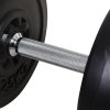 HOMCOM 65kg Adjustable Barbell Weights Set, 2-in-1 Dumbbells and Barbell Set with Knurled Bar, Free Weights Training Equipment, for Home Gym, Exercise