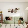 HOMCOM Metal Wall Art, Modern Decorative Mirror Decor, Hanging Home Wall Decoration for Living Room Bedroom Dining Room, Gold Tone