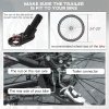 HOMCOM Child Bike Trailer, Baby Bicycle Trailer for 2 Kids with 5 Point Harness, Steel Frame, Reflectors, Safety Flag, Hitch Coupler, Red