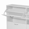 HOMCOM Wooden Modern Design 4 Drawer Shoes Cabinet Pull Down Shelf Storage Organiser