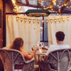 Outsunny 2000W Electric Hanging Patio Heater Ceiling Mounted Halogen Heating Indoor Outdoor with Remote Control Aluminium