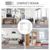 HOMCOM 80cm Compact Computer Desk with Keyboard Tray, Home Office Desk with Drawer for Bedroom Study, White