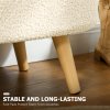 HOMCOM Ottoman Storage Bench, Padded Bedroom Bench with Storage and Lid, Foot Stool for Hallway, Living Room, Cream White