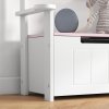 AIYAPLAY Toy Box, 2 in 1 Toy Storage Chest Kids with Lid, Large Toy Storage Organiser Bench for Bedroom, Nursery, Playroom, Pink
