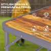 Outsunny 3ft Folding Camping Table Height Adjustable Aluminium Outdoor Garden Party Picnic BBQ Trestle Table Field Kitchen