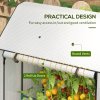 Outsunny Mini Greenhouse with 4 Wire Shelves, Portable Tomato Greenhouse, Upgraded Garden Grow House for Plants with Roll Up Door and Vents, 100 x 80 x 150cm, White