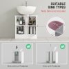 HOMCOM Under Sink Bathroom Cabinet, Under Sink Cabinet with Adjustable Shelf and Open Compartment for Basin with or without Pedestal, 60 x 30 x 60cm, White