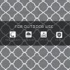 Outsunny Reversible Outdoor Rug with Carry Bag, Waterproof Plastic Straw Mat for Garden, Deck, RV, Picnic, Beach, Camping, 182 x 274cm, Grey
