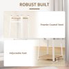 HOMCOM Coat Rack with Storage, Freestanding Coat Stand with 8 Hooks and 3-Tier Shelf, Clothes Rack for Bedroom, Entryway