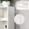 kleankin Tall Bathroom Cabinet with Adjustable Shelves, 5-Tier Modern Freestanding Tallboy with Storage Cabinets, White