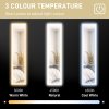 HOMCOM Full Length Mirror with LED Lights, 160 x 40cm Free Standing Mirror with Dimming and 3 Colour Lighting, Leaning or Wall Mirror with Frame for Living Room, Bedroom, Grey