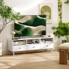HOMCOM 140cm TV Stand Cabinet, Modern TV Unit Console Table for up to 75