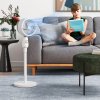 HOMCOM Pedestal Fan, Powerful Air Circulator, 12 Inch Floor Standing Fan with 3 Speed Settings, Oscillating Function for Bedroom, Home and Office, White