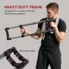 SPORTNOW Chest Expander, Arm Chest Exerciser with 10-50kg Adjustable Spring Resistance, for Home Gym, Office, Travel Workout