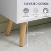 HOMCOM Freestanding 6 Cube Storage Cabinet Unit w/ 3 Fabric Drawers Handles Home Office Organisation Shelves Furniture