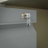 Vinsetto 3-Drawer Filing Cabinet with Lock, Mobile Steel File Cabinet for A4, Legal and Letter Size, Under Desk Drawers with Pre-Assembled Body for Home Office, 39 x 48 x 60 cm, Grey
