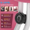 HOMCOM Folding Exercise Bike, Fitness Bicycle Indoor Trainer, 8-Level Magnetic Resistance Adjustable, with LCD Monitor, Pulse Sensor, Pink