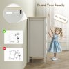 HOMCOM Bedroom Chest of Drawers, Modern 4 Drawer Dresser Cabinet with PU Leather Handles and Metal Runners for Living Room, Hallway, Entryway, White