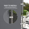 Outsunny Gazebo Side Panel, Canopy Sidewall Panel with 4 Mesh Bags and 2 Storage Pockets for 3 x 3 m Straight Leg Pop Up Gazebos, 1 Pack Sidewall Only, Grey