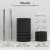 HOMCOM 30KG Adjustable Weights Dumbbells Set, Dumbbell Hand Weights for Home Office Gym Body Fitness Lifting Training, Black