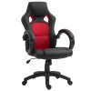 Vinsetto Gaming Chair Faux Leather Swivel Computer Racing Gamer Desk Chair for Home Office with Wheels, Red