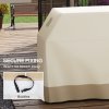 Outsunny BBQ Cover for Rectangular Gas Grill, 300D Oxford Fabric Barbecue Covers, Waterproof UV Protection Rip-Proof, with Windproof Buckles, Beige, 152 x 66 x 115cm